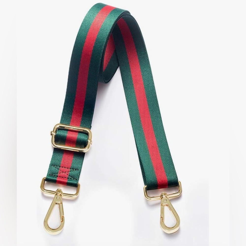 Fashion NWT Replacement Strap Green/Red Gold Hardware